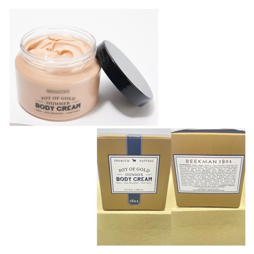 Beekman 1802 Pot Of Gold shimmer Body Cream 8 fL oz